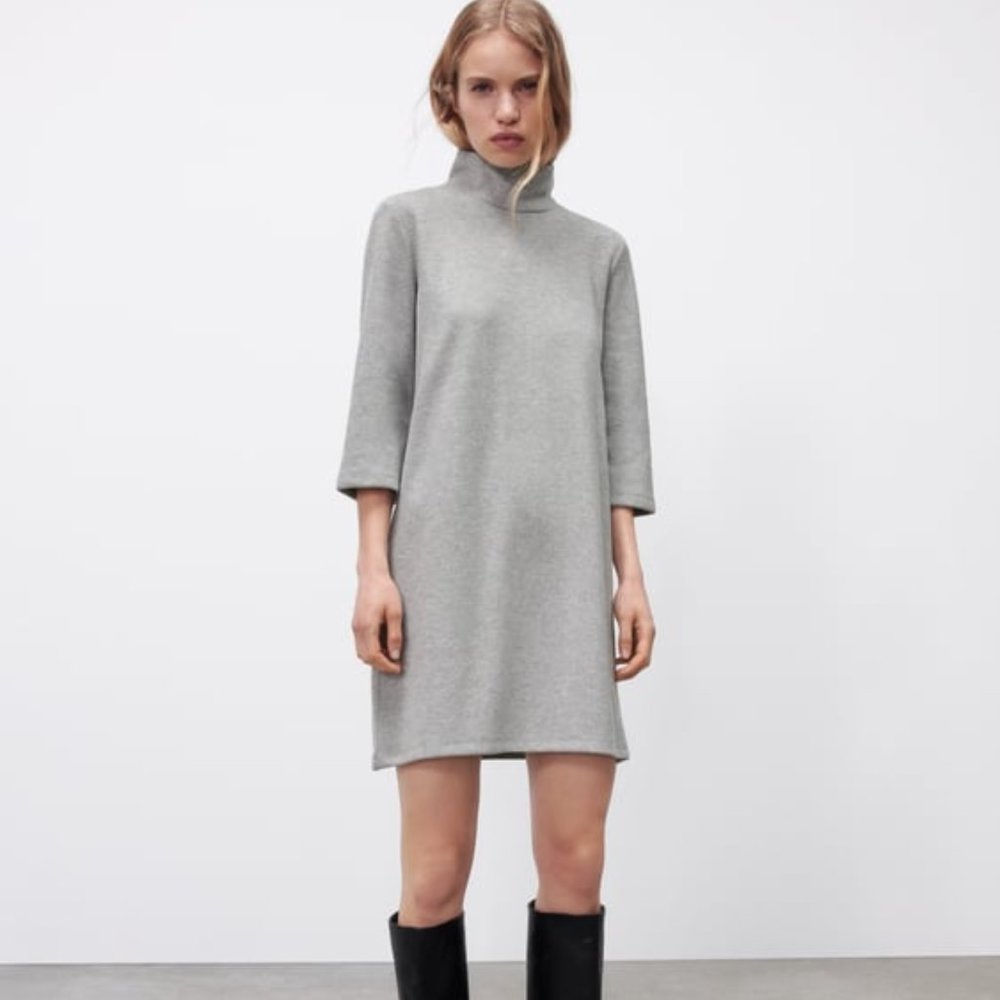NWT Zara Knit Gray Dress size M